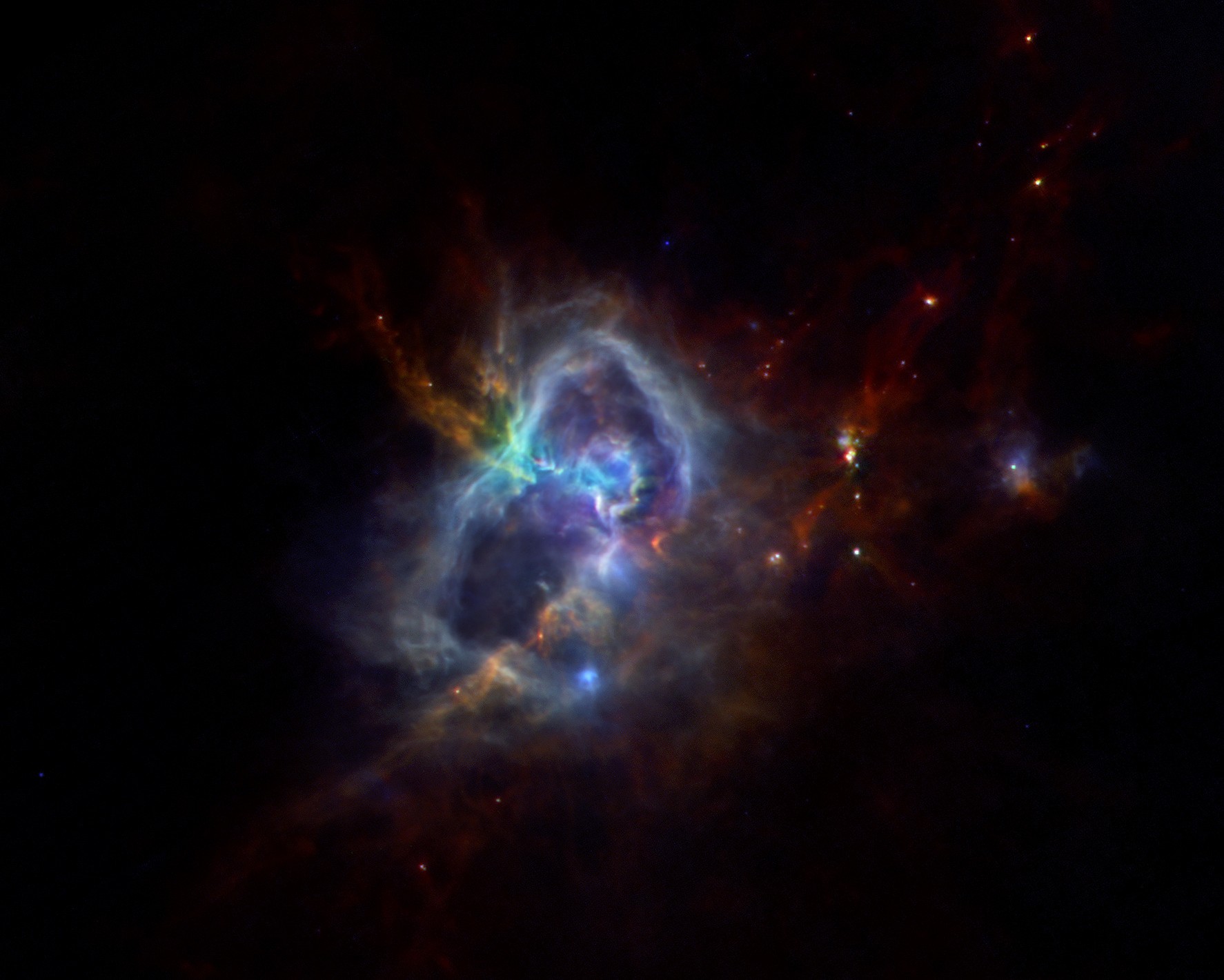 Hub-Filament System in W40